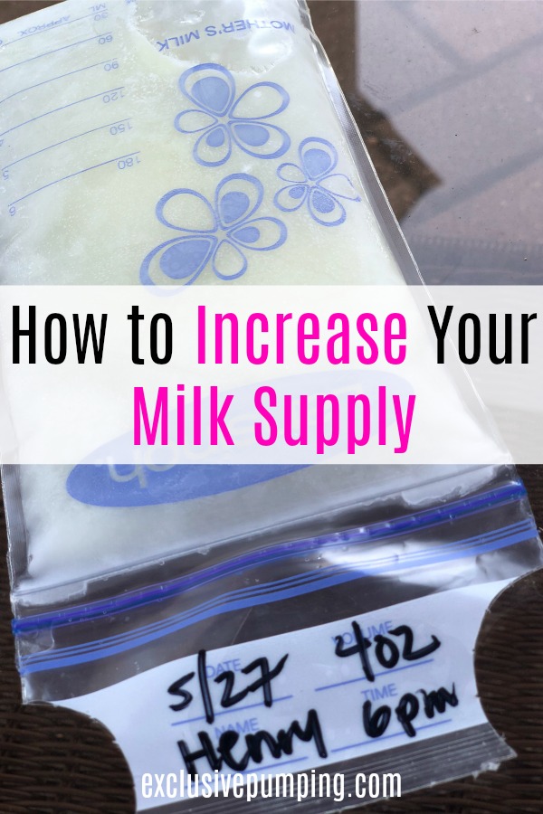 How to Increase Supply When You Are Exclusively Pumping