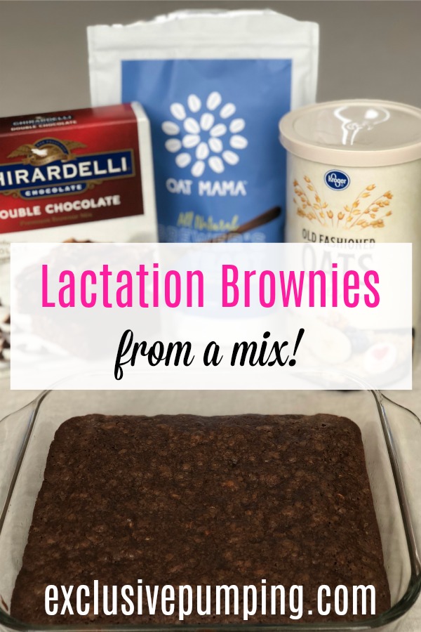 Lactation Brownies from a Mix
