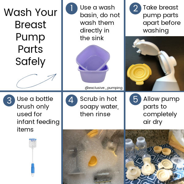 How to Wash Breast Pump Parts Safely