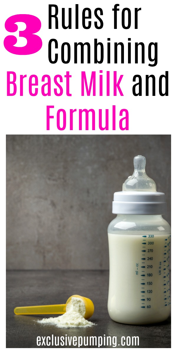 Supplementing Breast Milk with Formula Exclusive Pumping