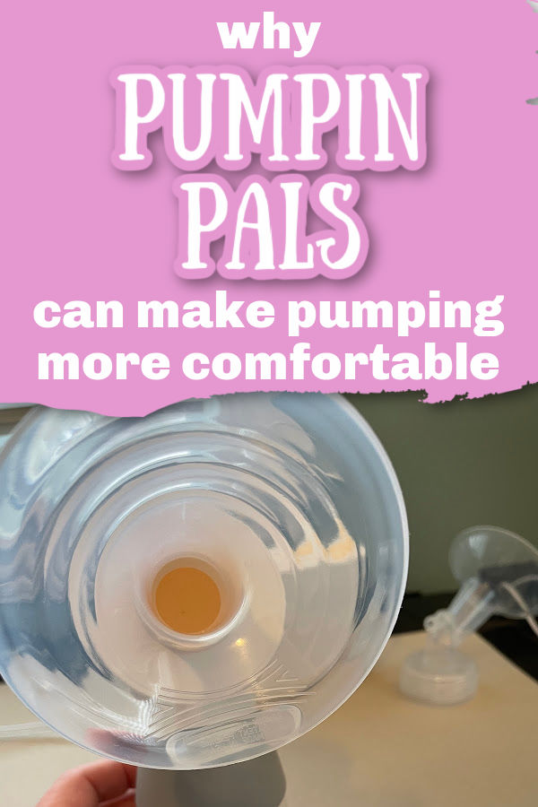 Why Pumpin Pals Can Make Pumping More Comfortable | plastic pumping pals on a Medela breast pump with a desk in the background