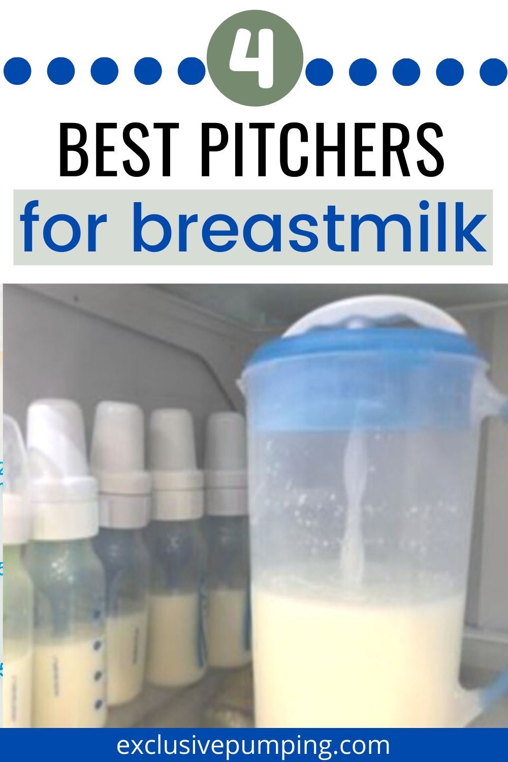 The "Pitcher Method" Storing Breast Milk in a Pitcher Exclusive Pumping