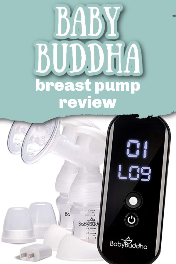 Baby Buddha Breast Pump Review | Baby Buddha breast pump and pump parts on a white background