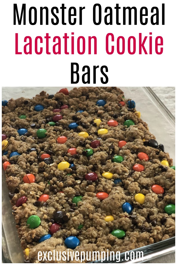 Monster Oatmeal Lactation Cookie Bars