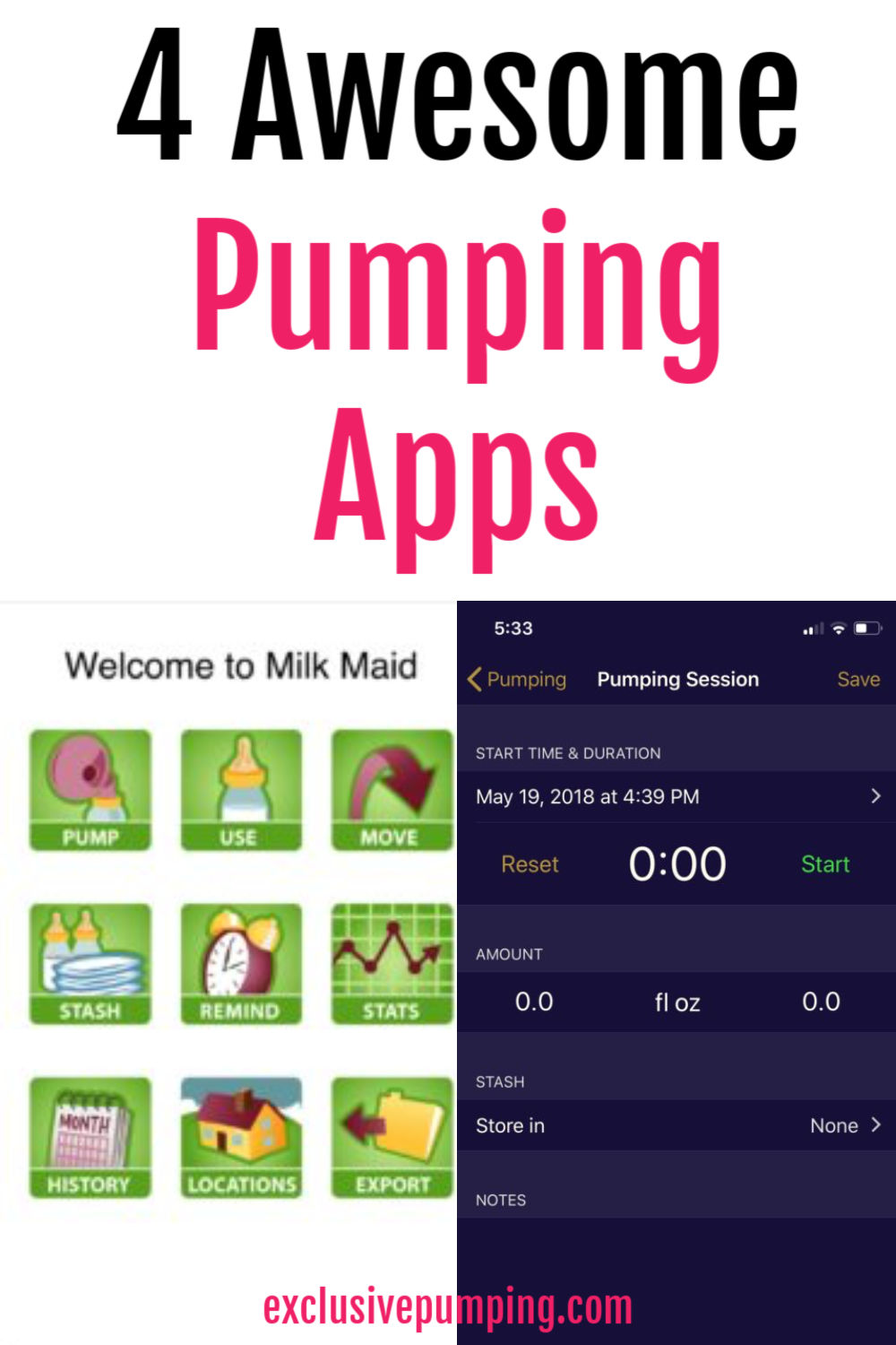 4 Awesome Pumping Apps