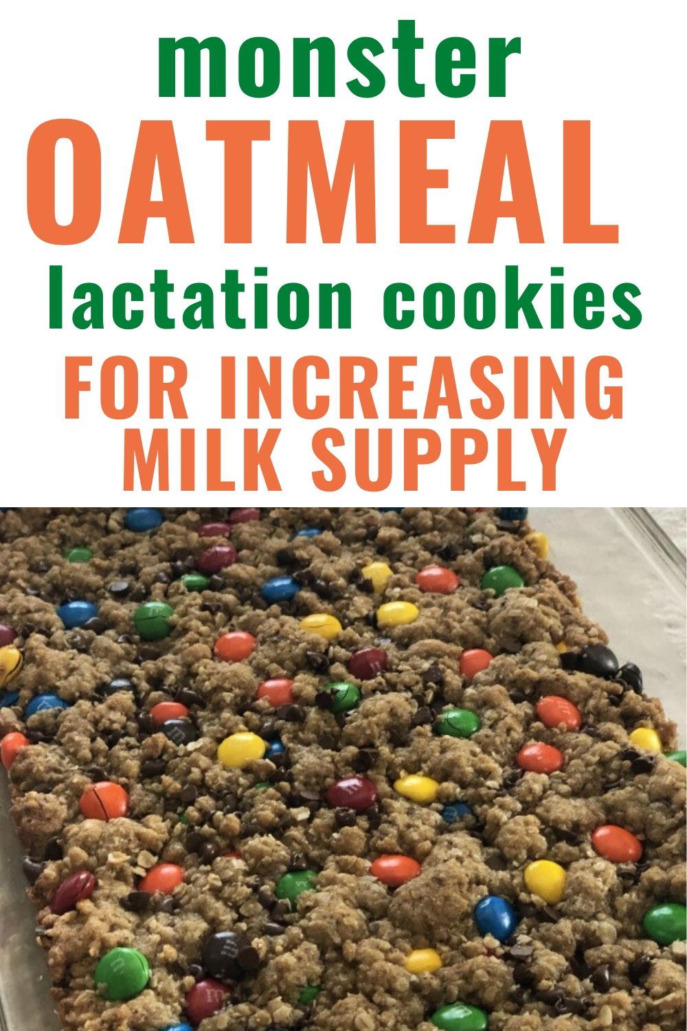 Monster Oatmeal Lactation Cookie Bar Recipe Exclusive Pumping