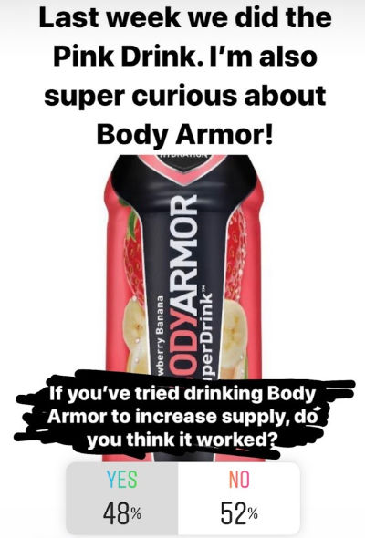Does Body Armor Increase Milk Supply? 48% yes