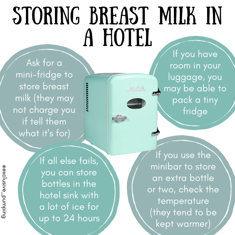 storing breast milk in a hotel