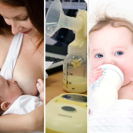 Pumping breast milk hot sale and bottle feeding