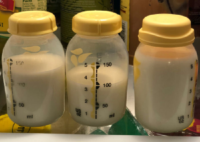 breast milk in fridge