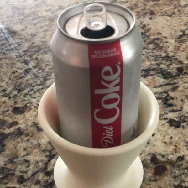 can of diet coke in a bokee 