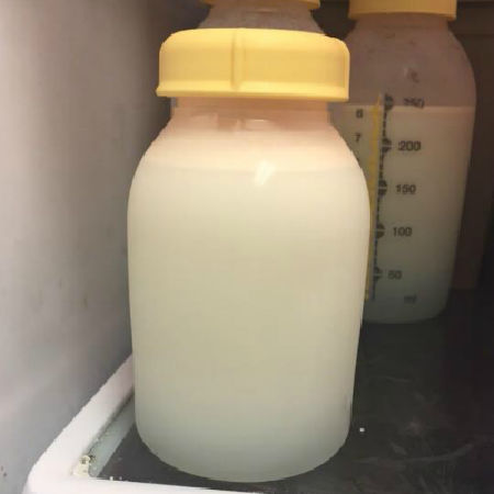 breast milk in the fridge