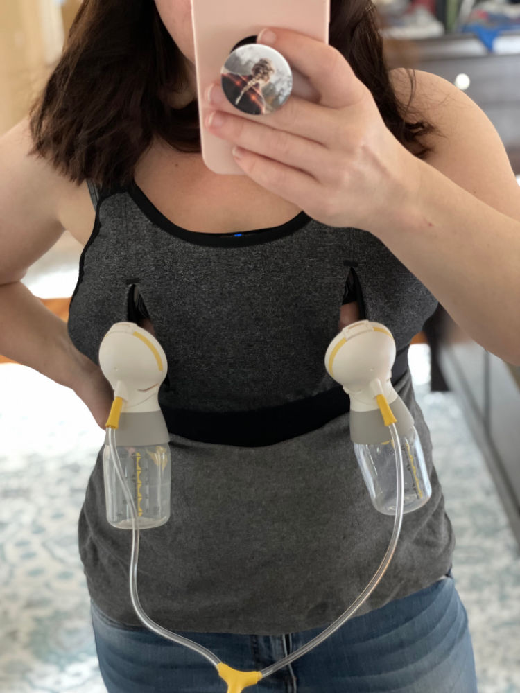Hands Free Pumping Bra, Adjustable Breast-Pumps Holding and Zipper Nursing  Bra, Suitable for Breastfeeding-Pumps by(X-Large) , Philips Avent, Spectra