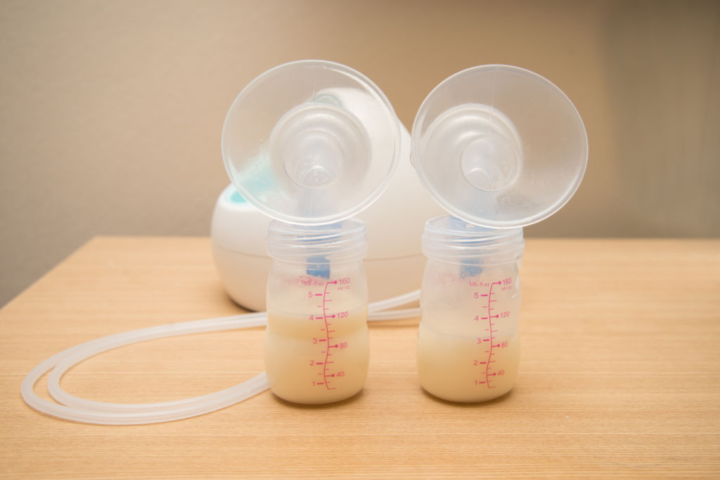 spectra breast pump on a table