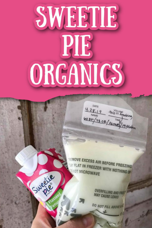 sweetie pie organics shake and bag of breast milk