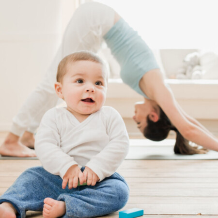 woman doing yoga