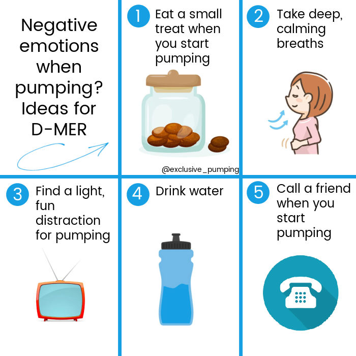 what to do if you have d-mer or negative emotions while pumping