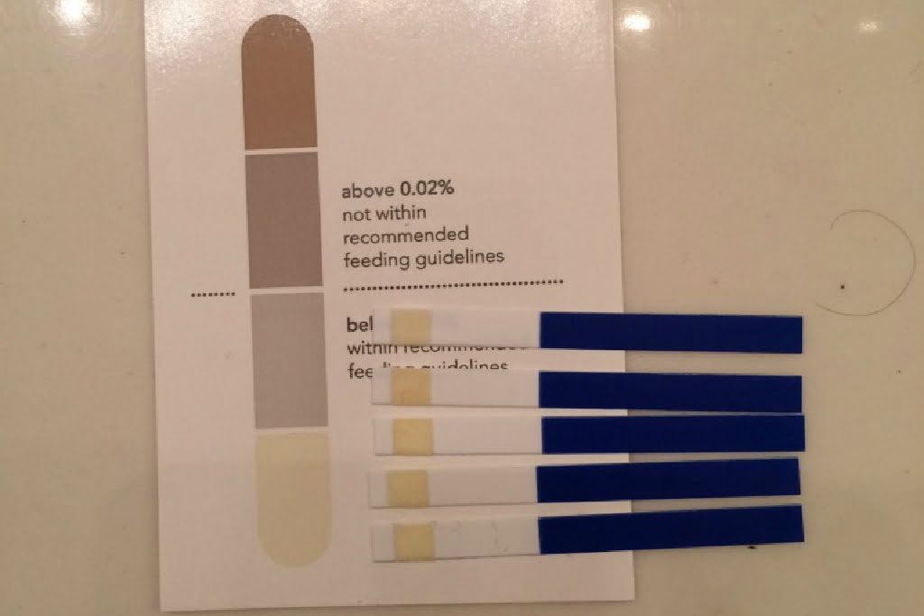 Milkscreen test strips sample