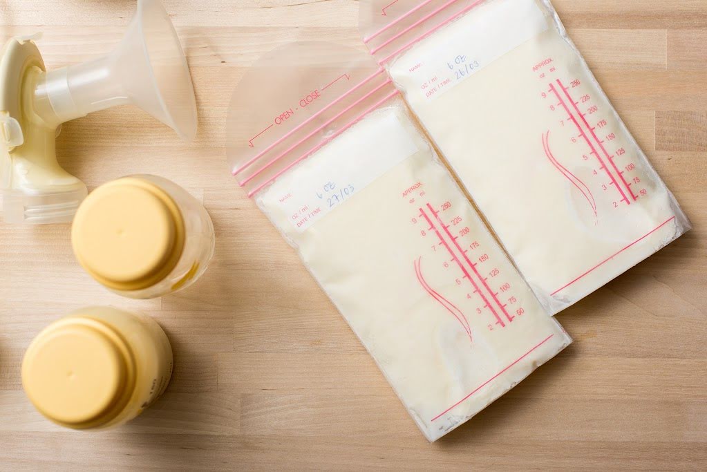 breast milk bottles and bags