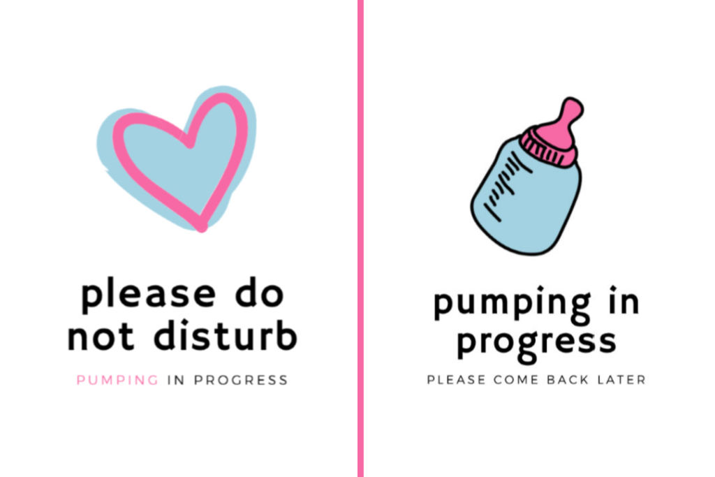 Pumping in Progress Signs (FREE) - Exclusive Pumping