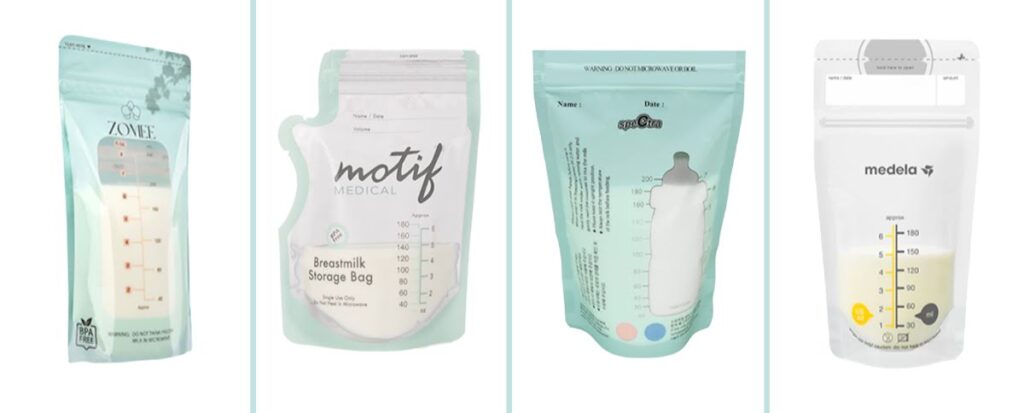 different brands of breast milk storage bags