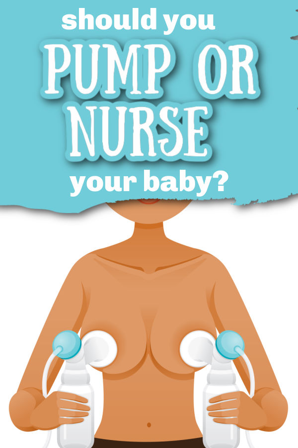 Should you Pump or Nurse Your Baby? Pumping vs Breastfeeding | Woman holding breast pump parts up to breasts