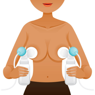 Pumping vs Breastfeeding | Darker skinned woman holding breast pump parts up to her breasts