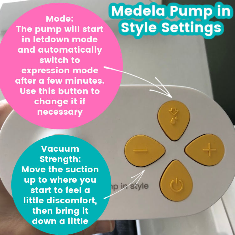 medela pump in style settings