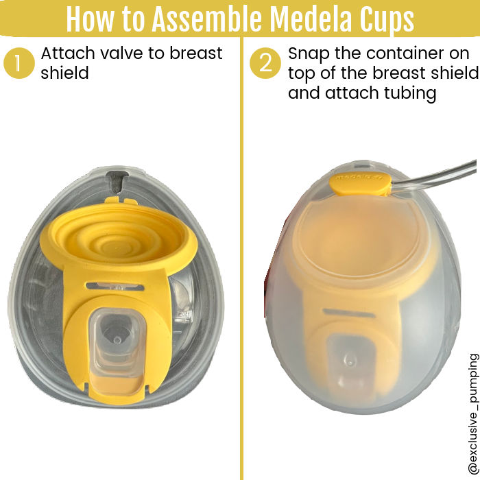 How to assemble medela cups