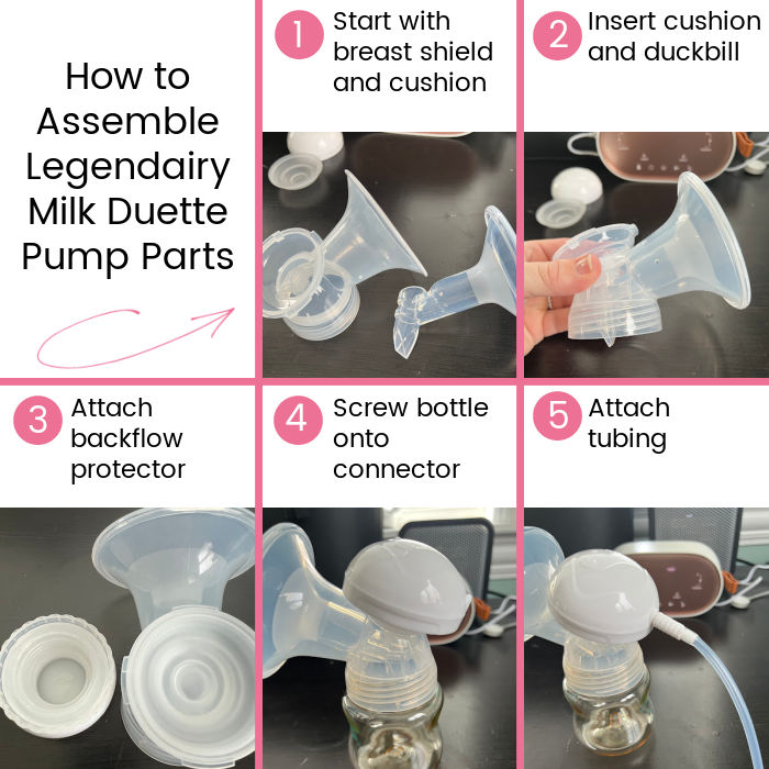 How to Assemble Legendairy Milk Duette pump parts