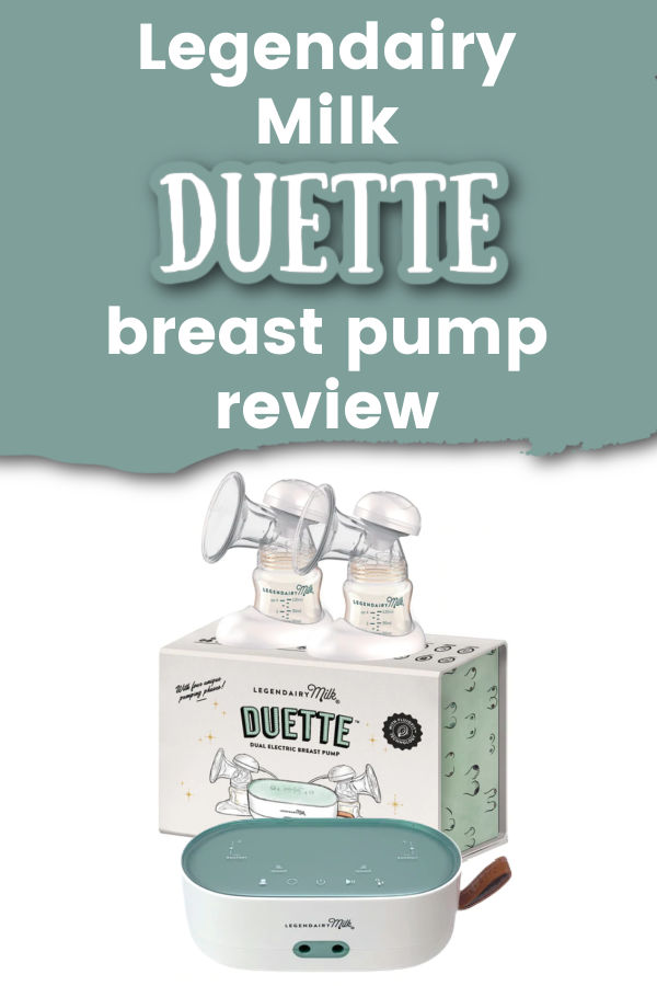 Duette breast pump with text overlay Legendairy Milk Duette Breast Pump Review