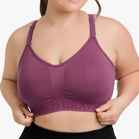 purple nursing sports bra